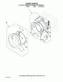 DOOR PARTS Diagram and Parts List for WED95HEXL0  Whirlpool Dryer
