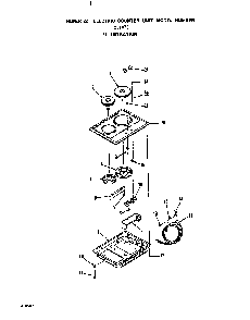 Cooktop Diagram and Parts List for C3107*0  Roper Range