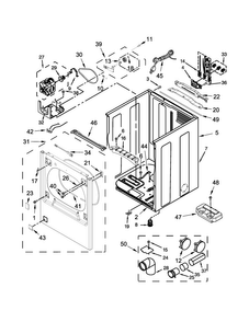 Cabinet Parts Diagram and Parts List for WGD8500DW2  Whirlpool Dryer