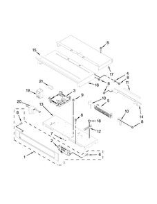 Control Panel Parts Diagram and Parts List for KEBS109BBL01  KitchenAid Wall Oven