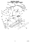 CONTROL PARTS Diagram and Parts List for KSRG25FKBT16  KitchenAid Refrigerator