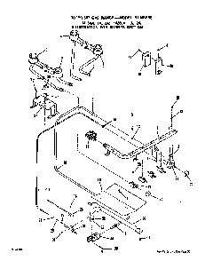 Burner Diagram and Parts List for 1416*0A  Roper Range