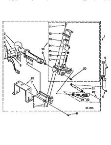 Burner Assembly 1 Diagram and Parts List for CSP2771AW2  Whirlpool Dryer