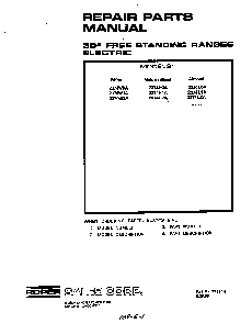 Front Cover Diagram and Parts List for 2374*0A  Roper Range