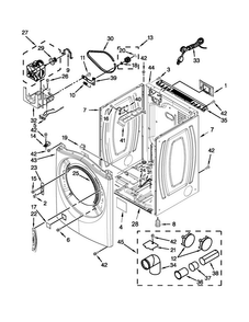 Cabinet Parts Diagram and Parts List for BSG17CCANA0  Whirlpool Dryer