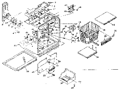 Freezer Section Parts Diagram and Parts List for 106R16G1M  Kenmore Refrigerator