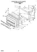 FREEZER DOOR Diagram and Parts List for 3VET23DKBW00  Whirlpool Refrigerator