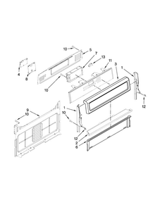 Control Panel Parts Diagram and Parts List for WFG720H0AS1  Whirlpool Range
