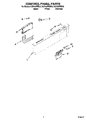 CONTROL PANEL PARTS Diagram and Parts List for KUDU02FRSS3  KitchenAid Dishwasher