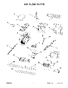 05 - Air Flow Parts Diagram and Parts List for WML35011KW01  Whirlpool Microwave