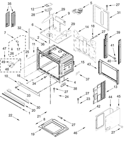 Oven Parts Diagram and Parts List for JOECC730RM00  Whirlpool Microwave Oven Combo