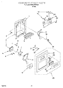 DISPENSER FRONT Diagram and Parts List for 3VED27DQFW00  Whirlpool Refrigerator