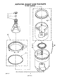 AGITATOR , BASKET AND TUB Diagram and Parts List for LA6100XSW1  Whirlpool Washer