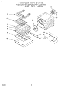 INTERNAL OVEN Diagram and Parts List for KEBS277DAL4  KitchenAid Wall Oven