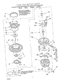 PUMP AND MOTOR Diagram and Parts List for GU940SCGB3  Whirlpool Dishwasher
