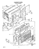 CABINET Diagram and Parts List for AC1352XT0  Whirlpool Air Conditioner