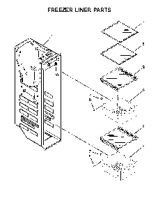 Freezer liner parts Diagram and Parts List for 10651762511  Kenmore Refrigerator