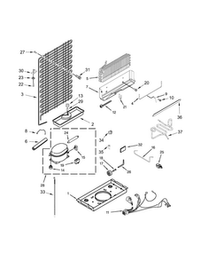 Unit Parts Diagram and Parts List for WRT314TFDB00  Whirlpool Refrigerator