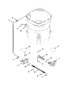 Pump Parts Diagram and Parts List for WTW9500EW0  Whirlpool Washer