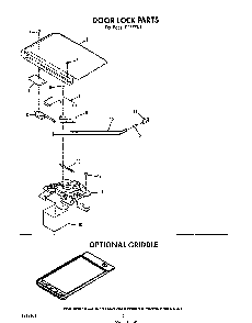 Door Lock Diagram and Parts List for F9257*1  Roper Range