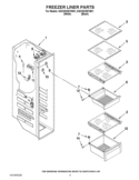 FREEZER LINER PARTS Diagram and Parts List for GSC25C5EYW01  Whirlpool Refrigerator