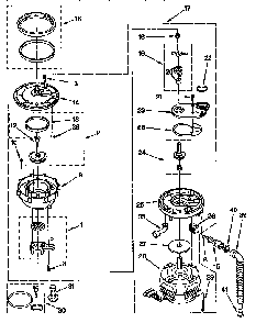 Pump And Motor Parts Diagram and Parts List for KUDI23BWH0  KitchenAid Dishwasher