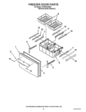 FREEZER DOOR PARTS Diagram and Parts List for KFIS25XVMS9  KitchenAid Refrigerator