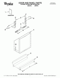 DOOR AND PANEL PARTS Diagram and Parts List for DP1040XTXB5  Whirlpool Dishwasher