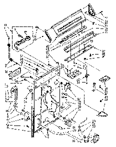 Controls And Rear Panel Diagram and Parts List for LA9800XSN1  Whirlpool Washer
