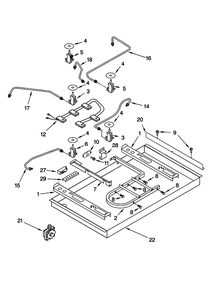 Diagram 2 Diagram and Parts List for KGCC566HBL04  KitchenAid Cooktop
