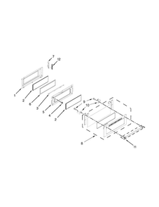 Part Location Diagram of W10777615 Whirlpool GLASS-DOOR