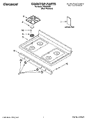 COOKTOP PARTS Diagram and Parts List for TGS326MS1  Estate Range