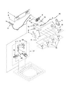 Console And Water Inlet Parts Diagram and Parts List for 11021302012  Kenmore Washer