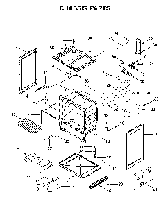 Chassis parts Diagram and Parts List for YWFC315S0JS0  Whirlpool Range