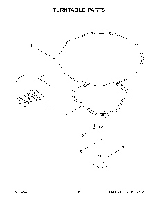 Turntable Parts Diagram and Parts List for YKMLS311HBS08  KitchenAid Microwave