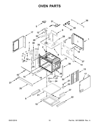 Oven Parts Diagram and Parts List for KOCE500EBL09  Whirlpool Microwave Oven Combo