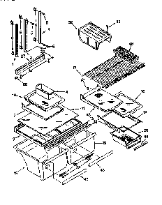 Shelf Diagram and Parts List for GT22DKMXGN00  Whirlpool Refrigerator