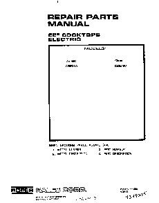 Cover Page Diagram and Parts List for C3057*0  Roper Range
