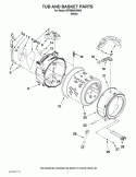 TUB AND BASKET PARTS Diagram and Parts List for WFW9640XW00  Whirlpool Washer
