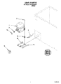 UNIT PARTS Diagram and Parts List for EH100FXKQ01  Whirlpool Freezer