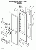 REFRIGERATOR DOOR PARTS Diagram and Parts List for KSSC42FTS03  KitchenAid Refrigerator