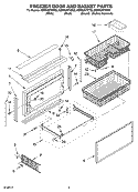 FREEZER DOOR AND BASKET PARTS Diagram and Parts List for KBRS36FKX02  KitchenAid Refrigerator