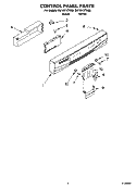 CONTROL PANEL PARTS Diagram and Parts List for DU1201XTSB0  Whirlpool Dishwasher