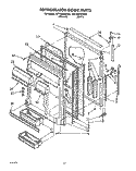 REFRIGERATOR DOOR Diagram and Parts List for 3ET18DKXXN00  Whirlpool Refrigerator
