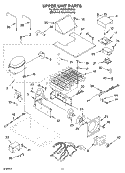 UPPER UNIT PARTS Diagram and Parts List for KSSO48FMX00  KitchenAid Refrigerator