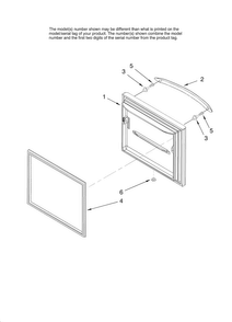 Freezer Door Parts Diagram and Parts List for KBLS22ETSS11  KitchenAid Refrigerator