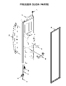 Freezer door parts Diagram and Parts List for WRS315SDHT02  Whirlpool Refrigerator