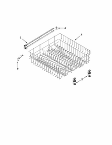 Upper Rack And Track Parts Diagram and Parts List for 66512093K210  Kenmore Dishwasher