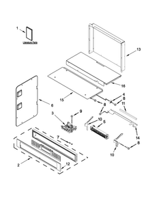 Control Panel Parts Diagram and Parts List for KOCE500EBL01  KitchenAid Microwave