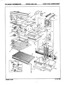 03 - Fresh Food Compartment Diagram and Parts List for RB18HA-3AW  Whirlpool Refrigerator